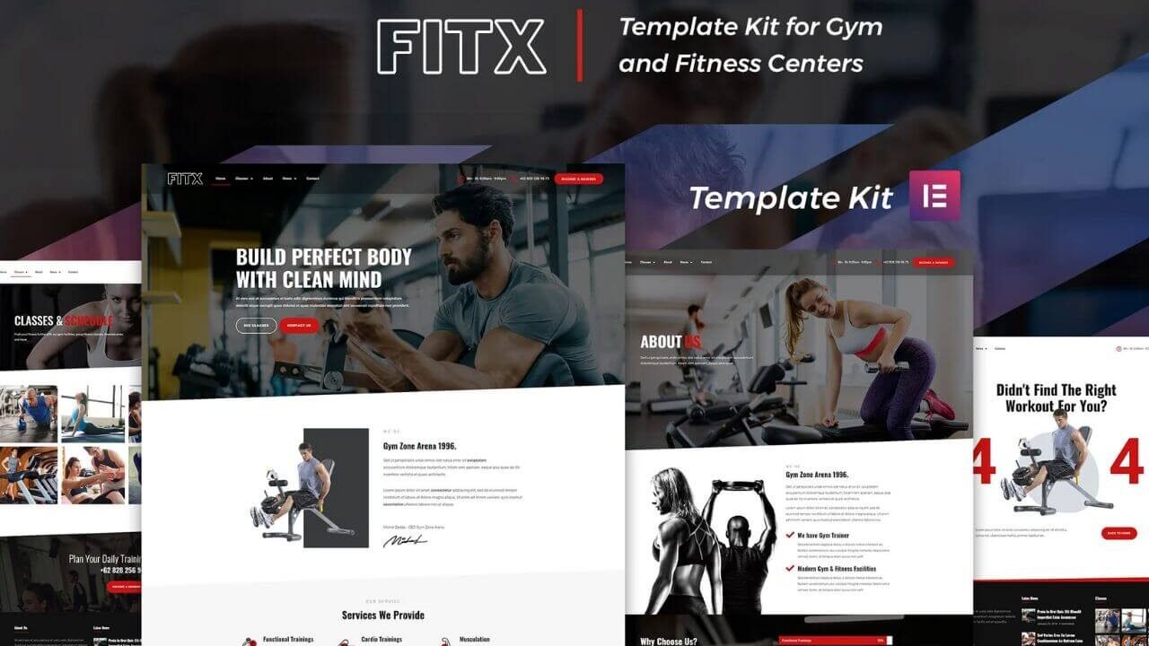 FitX Kit – Gym & Fitness Elementor Template