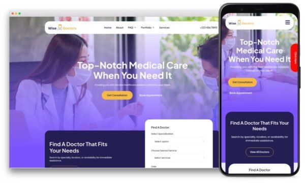 WiseDoctors - Healthcare & Medical Elementor Kit